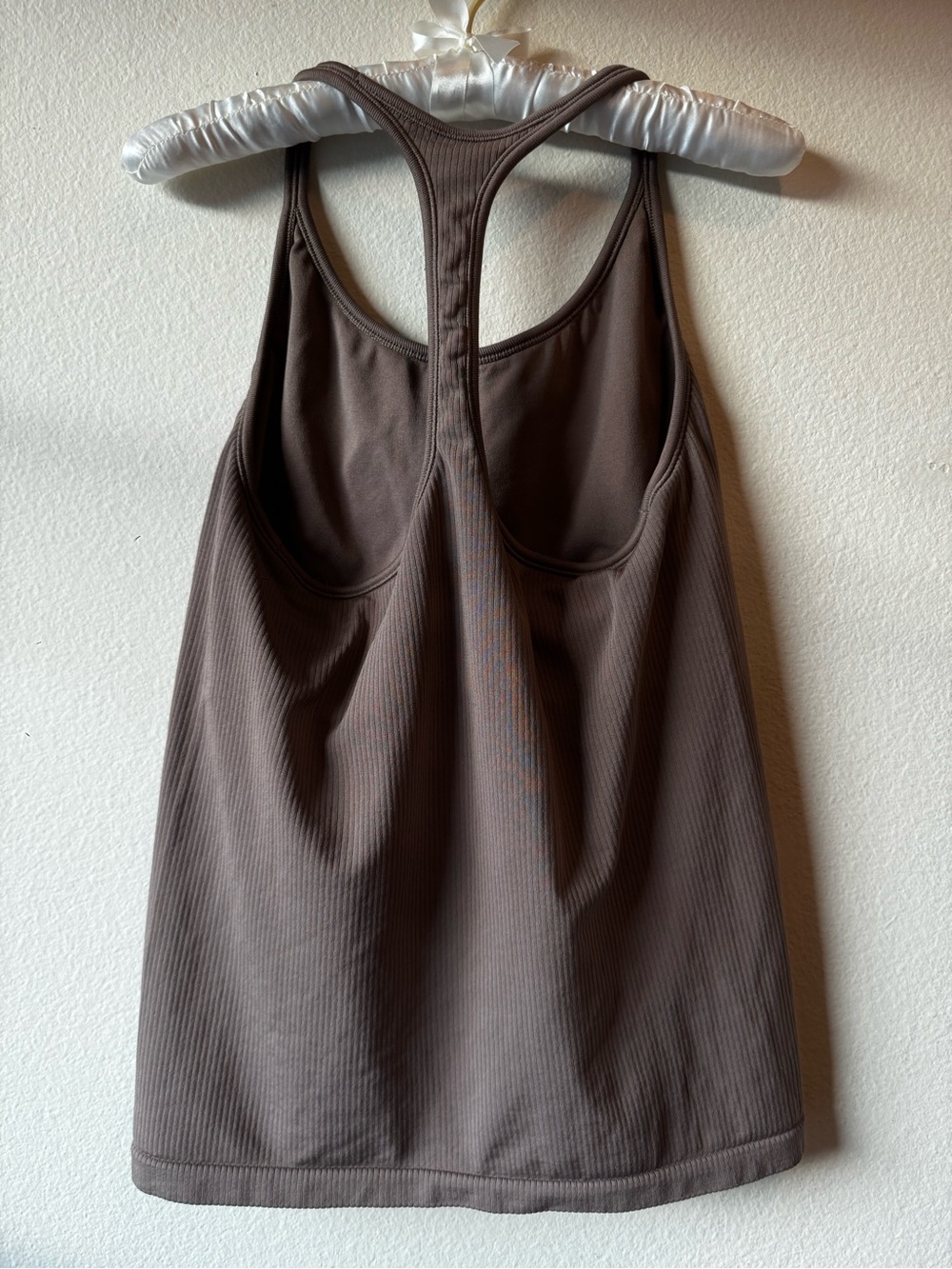 Athleta Brown Ribbed Racerback Tank Top - Picture 2 of 3